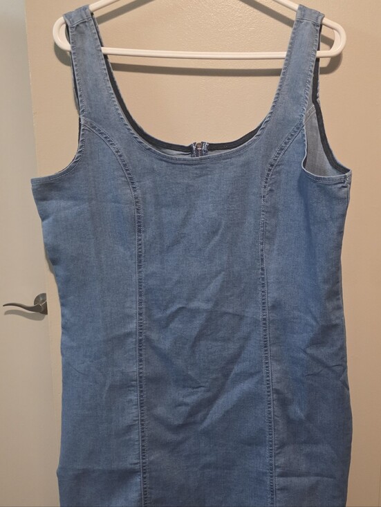 Dresses & Skirts - Denim Tank Sheath Dress - Light Blue